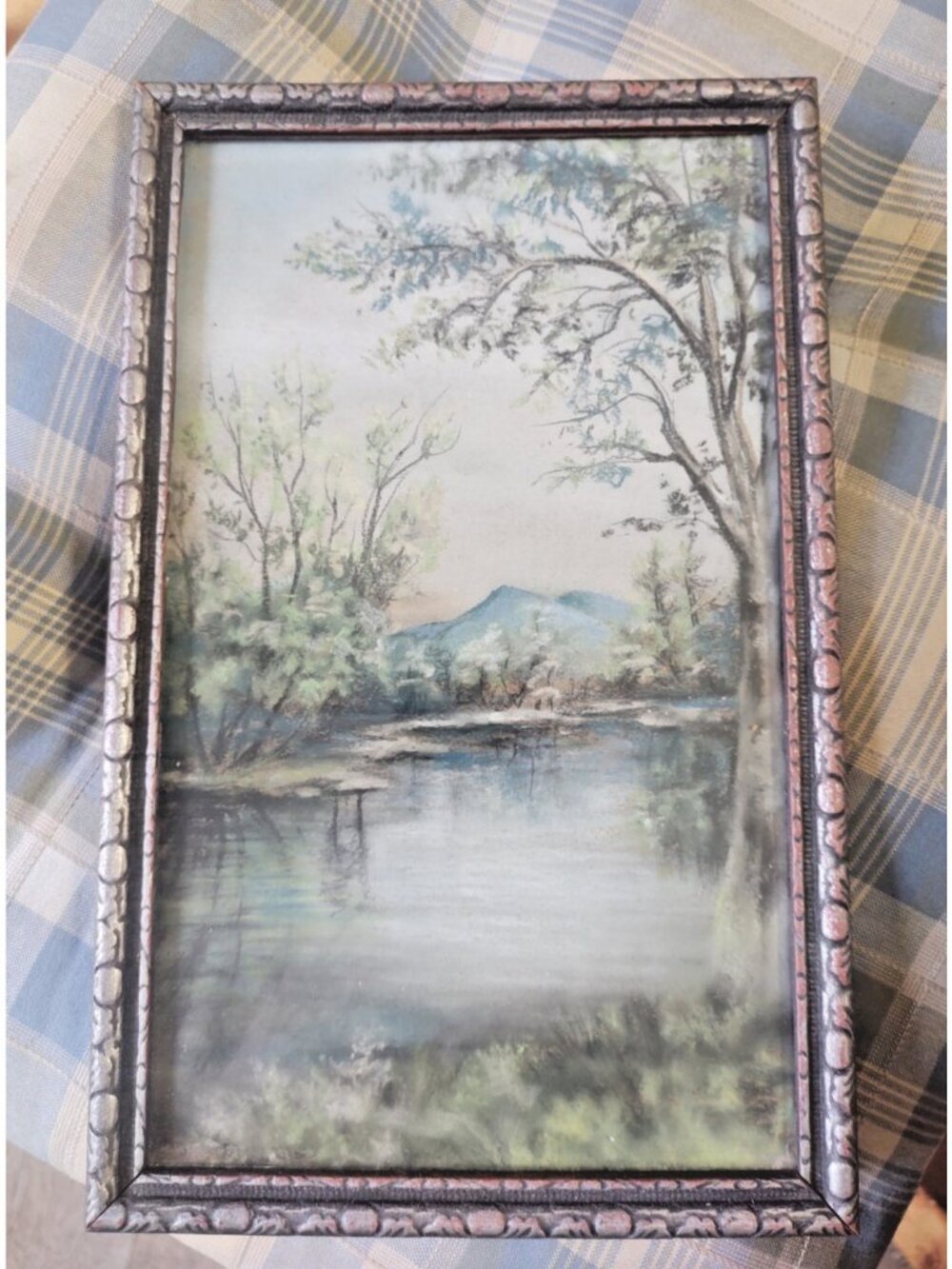 Vintage Pastel Painting  Alberni Canal 1949 "Dowell" 10 1/2" x 7 1/2"
